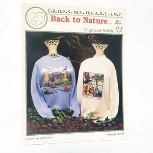 Back to Nature Duplicate Stitch Leaflet DSL3 Cross My Heart 1991 Tiger Eagle